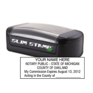 MI Notary<br>Slim Pre-Inked Stamp