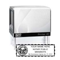Get your high-quality MN Notary Self-Inking Printer Stamp with a serrated border. Customize with your notary info. Order now from CalStamp!
