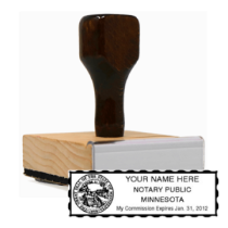 Get your customized MN Notary Rubber Stamp with serrated border. High-quality and essential for notaries. Order now from CalStamp and personalize your stamp today!