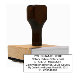 MO-NOT-1 - MO Notary
Rubber Stamp with ID Number