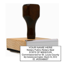 Get your customized MO Notary Rubber Stamp with ID Number. High-quality, rectangular, black ink only. Order now at CalStamp and personalize your notary stamp today!