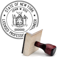 Wooden New York Licensed Professional Engineer Stamp