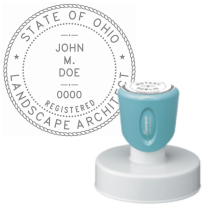 Pre-Inked Ohio Registered Landscape Architect Xstamper