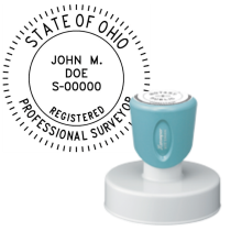 Pre-Inked Ohio Registered Professional Surveyor Xstamper