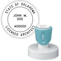 Pre-Inked Oklahoma Licensed Architect Xstamper