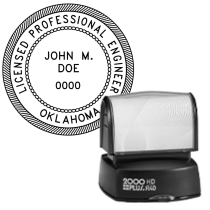 Pre-Inked Oklahoma Licensed Professional Engineer R-40