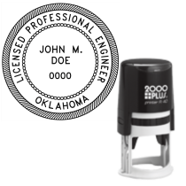 ​Self-Inking Oklahoma Licensed Professional Engineer R-40
