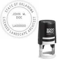 Self-Inked Oklahoma Licensed Landscape Architect R-40