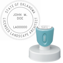 Pre-Inked Oklahoma Licensed Landscape Architect Xstamper