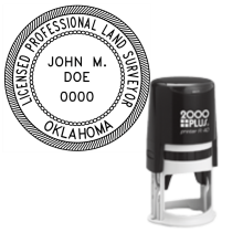 ​Self-Inking Oklahoma Licensed Professional Land Surveyor R-40
