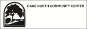 Get your personalized Oaks North Community Center nametag with white and black letters, 1x3 inches. Order now from CalStamp for fast delivery and professional quality!