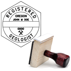 Wooden Oregon Registered Geologist Stamp
