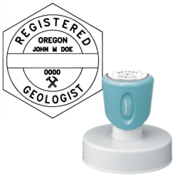 Pre-Inked Oregon Registered Geologist Xstamper