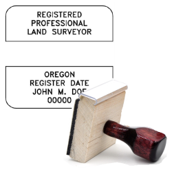 Wooden Oregon Registered Professional Land Surveyor Stamp