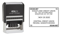 Get the Colop Printer 55 Dater Stamp at CalStamp! Self-inking, 1-3/8" x 2-3/8". Perfect for efficient, clear date marking. Order now for fast shipping!