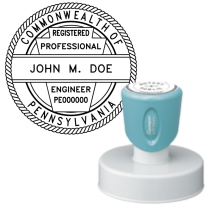 Pre-Inked Pennsylvania Registered Professional Engineer Xstamper