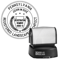 Pre-Inked Pennsylvania Registered Landscape Architect R-40