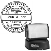 Pre-Inked Pennsylvania Registered Professional Land Survey R-40