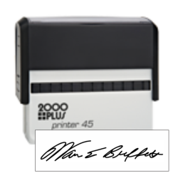 Get the Colop Printer 45 Signature Stamp from CalStamp! Self-inking, 1" x 3-1/4" impression. Perfect for quick, professional signatures. Order yours today!