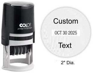 Get the Colop Printer R 50 Dater Stamp with a 2-inch diameter for efficient self-inking. Perfect for your office needs. Order now from CalStamp!