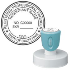 Pre-Inked California Registered Engineer Stamp Xstamper