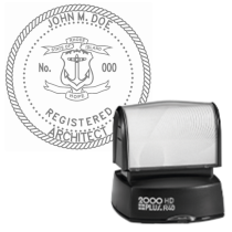 Pre-Inked Rhode Island Registered Architect R-40
