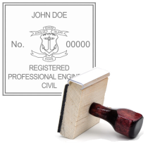 Wooden Rhode Island Registered Professional Engineer Stamp