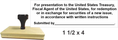 Rubber Stamps for Restrictive Endorsement. U.S. Bearer Securities