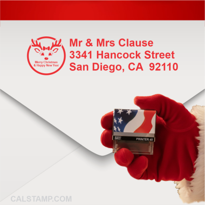 Rudolph Face Self-Inking Address Stamp
Printer 40