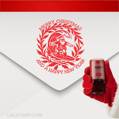 Santa Surfer Self-Inking Round Stamp
Trodat 46025