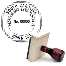 Wooden South Carolina Professional Land Surveyor Stamp