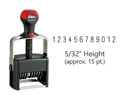 Get the Shiny 6412 Heavy Duty Self-Inking Dater/Numberer with 12 bands for precise, long-lasting stamping. Order now from CalStamp for reliable performance!