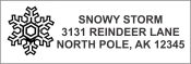 Get your mail noticed with CalStamp's Snowflake Address Stamp! Perfect for holiday cards and winter correspondence. Order now for a touch of festive charm!