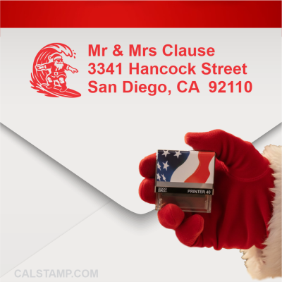 Santa Surfer Self-Inking Address Stamp
Printer 40