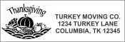 Get festive with our Thanksgiving 3 Address Stamp! Perfect for holiday cards and invitations. Order now from CalStamp and add a personal touch to your mail!