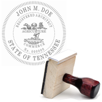 Wooden Tennessee Registered Architect Stamp