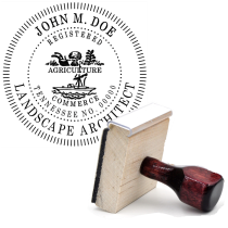 Wooden Tennessee Registered Landscape Architect Stamp