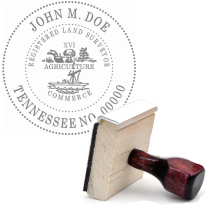 Wooden Tennessee Registered Land Surveyor Stamp