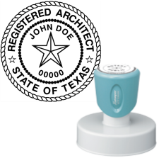 Pre-Inked Texas Registered Architect X-Stamper