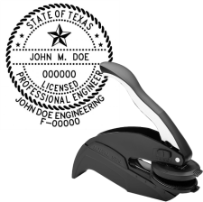 Texas Licensed Professional Engineer with Firm Embosser