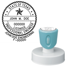 Pre-Inked Texas Licensed Professional Engineer with Firm Xstamper