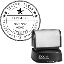 Pre-Inked Texas Licensed Professional Geologist R-40