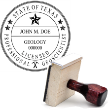 Wooden Texas Licensed Professional Geologist Stamp