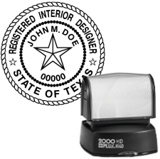 Pre-Inked Texas Registered Interior Designer R-40