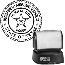 Pre-Inked Texas Registered Landscape Architect R-40