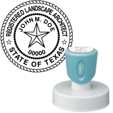 Pre-Inked Texas Registered Landscape Architect X-Stamper