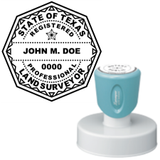 Pre-Inked Texas Professional Land Surveyor X-Stamper