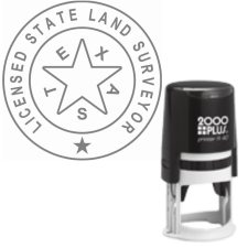 Self-Inking Texas State Land Surveyor R-40