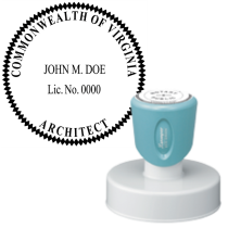 Pre-Inked Virginia Architect Xstamper