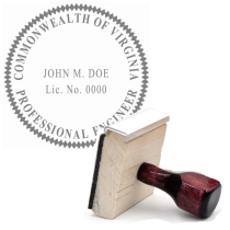 Wooden Virginia Engineer Stamp